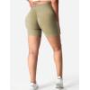 imageYEOREO Women Seamless Scrunch Workout Shorts High Waisted Intensify Running Gym Yoga WorkoutTaupe
