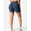 imageYEOREO Women Seamless Scrunch Workout Shorts High Waisted Intensify Running Gym Yoga WorkoutTuxedo Blue