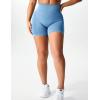 imageYEOREO Women Seamless Scrunch Workout Shorts High Waisted Intensify Running Gym Yoga WorkoutWashed Denim