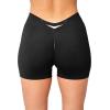 imageYEOREO Workout Scrunch Shorts Women V Back Gym Butt Lifting Liz High Waisted Seamless ShortsBlack