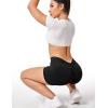 imageYEOREO Workout Scrunch Shorts Women V Back Gym Butt Lifting Liz High Waisted Seamless ShortsBlack