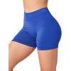 imageYEOREO Workout Scrunch Shorts Women V Back Gym Butt Lifting Liz High Waisted Seamless ShortsBlue