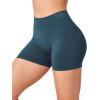 imageYEOREO Workout Scrunch Shorts Women V Back Gym Butt Lifting Liz High Waisted Seamless ShortsBluegreen