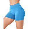 imageYEOREO Workout Scrunch Shorts Women V Back Gym Butt Lifting Liz High Waisted Seamless ShortsBright Blue