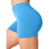 imageYEOREO Workout Scrunch Shorts Women V Back Gym Butt Lifting Liz High Waisted Seamless ShortsBright Blue