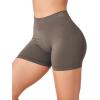 imageYEOREO Workout Scrunch Shorts Women V Back Gym Butt Lifting Liz High Waisted Seamless ShortsChestnut Brown
