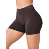 imageYEOREO Workout Scrunch Shorts Women V Back Gym Butt Lifting Liz High Waisted Seamless ShortsChocolate