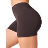 imageYEOREO Workout Scrunch Shorts Women V Back Gym Butt Lifting Liz High Waisted Seamless ShortsChocolate