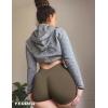 imageYEOREO Workout Scrunch Shorts Women V Back Gym Butt Lifting Liz High Waisted Seamless ShortsCoffee