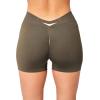 imageYEOREO Workout Scrunch Shorts Women V Back Gym Butt Lifting Liz High Waisted Seamless ShortsCoffee