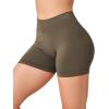 imageYEOREO Workout Scrunch Shorts Women V Back Gym Butt Lifting Liz High Waisted Seamless ShortsCoffee