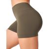 imageYEOREO Workout Scrunch Shorts Women V Back Gym Butt Lifting Liz High Waisted Seamless ShortsCoffee