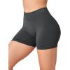 imageYEOREO Workout Scrunch Shorts Women V Back Gym Butt Lifting Liz High Waisted Seamless ShortsDark Grey