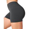 imageYEOREO Workout Scrunch Shorts Women V Back Gym Butt Lifting Liz High Waisted Seamless ShortsDark Grey