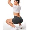 imageYEOREO Workout Scrunch Shorts Women V Back Gym Butt Lifting Liz High Waisted Seamless ShortsDark Grey