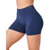 imageYEOREO Workout Scrunch Shorts Women V Back Gym Butt Lifting Liz High Waisted Seamless ShortsIndigo