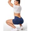 imageYEOREO Workout Scrunch Shorts Women V Back Gym Butt Lifting Liz High Waisted Seamless ShortsIndigo