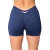 imageYEOREO Workout Scrunch Shorts Women V Back Gym Butt Lifting Liz High Waisted Seamless ShortsIndigo