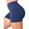 imageYEOREO Workout Scrunch Shorts Women V Back Gym Butt Lifting Liz High Waisted Seamless ShortsIndigo