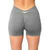 imageYEOREO Workout Scrunch Shorts Women V Back Gym Butt Lifting Liz High Waisted Seamless ShortsLight Gray