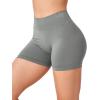 imageYEOREO Workout Scrunch Shorts Women V Back Gym Butt Lifting Liz High Waisted Seamless ShortsLight Gray