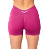 imageYEOREO Workout Scrunch Shorts Women V Back Gym Butt Lifting Liz High Waisted Seamless ShortsRose Red