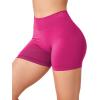 imageYEOREO Workout Scrunch Shorts Women V Back Gym Butt Lifting Liz High Waisted Seamless ShortsRose Red