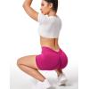 imageYEOREO Workout Scrunch Shorts Women V Back Gym Butt Lifting Liz High Waisted Seamless ShortsRose Red