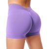 imageYEOREO Workout Scrunch Shorts Women V Back Gym Butt Lifting Liz High Waisted Seamless ShortsTaro Purple
