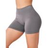 imageYEOREO Workout Scrunch Shorts Women V Back Gym Butt Lifting Liz High Waisted Seamless ShortsTaupe