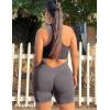 imageYEOREO Workout Scrunch Shorts Women V Back Gym Butt Lifting Liz High Waisted Seamless ShortsTaupe