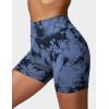 imageYEOREO Workout Scrunch Shorts Women V Back Gym Butt Lifting Liz High Waisted Seamless ShortsTie Dye Deep Blue