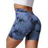 imageYEOREO Workout Scrunch Shorts Women V Back Gym Butt Lifting Liz High Waisted Seamless ShortsTie Dye Deep Blue
