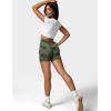 imageYEOREO Workout Scrunch Shorts Women V Back Gym Butt Lifting Liz High Waisted Seamless ShortsTie Dye Green