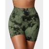 imageYEOREO Workout Scrunch Shorts Women V Back Gym Butt Lifting Liz High Waisted Seamless ShortsTie Dye Green