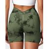 imageYEOREO Workout Scrunch Shorts Women V Back Gym Butt Lifting Liz High Waisted Seamless ShortsTie Dye Green