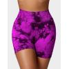 imageYEOREO Workout Scrunch Shorts Women V Back Gym Butt Lifting Liz High Waisted Seamless ShortsTie Dye Purple Pink