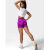 imageYEOREO Workout Scrunch Shorts Women V Back Gym Butt Lifting Liz High Waisted Seamless ShortsTie Dye Purple Pink