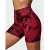 imageYEOREO Workout Scrunch Shorts Women V Back Gym Butt Lifting Liz High Waisted Seamless ShortsTie Dye Red