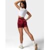 imageYEOREO Workout Scrunch Shorts Women V Back Gym Butt Lifting Liz High Waisted Seamless ShortsTie Dye Red