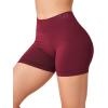 imageYEOREO Workout Scrunch Shorts Women V Back Gym Butt Lifting Liz High Waisted Seamless ShortsWine Red