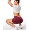 imageYEOREO Workout Scrunch Shorts Women V Back Gym Butt Lifting Liz High Waisted Seamless ShortsWine Red