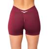 imageYEOREO Workout Scrunch Shorts Women V Back Gym Butt Lifting Liz High Waisted Seamless ShortsWine Red