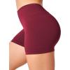 imageYEOREO Workout Scrunch Shorts Women V Back Gym Butt Lifting Liz High Waisted Seamless ShortsWine Red
