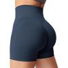 imageYEOREO Women Seamless Scrunch Workout Shorts High Waisted Intensify Running Gym Yoga WorkoutTuxedo Blue