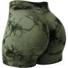 imageYEOREO Workout Scrunch Shorts Women V Back Gym Butt Lifting Liz High Waisted Seamless ShortsTie Dye Green
