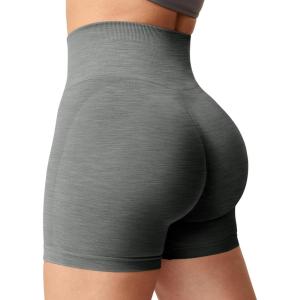 imageYEOREO Women Seamless Scrunch Workout Shorts High Waisted Intensify Running Gym Yoga WorkoutDark Grey