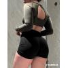imageYEOREO Dora Seamless Scrunch Workout Shorts for Women High Waisted Butt Lifting Gym Yoga Biker ShortsBlack