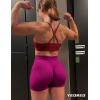 imageYEOREO Dora Seamless Scrunch Workout Shorts for Women High Waisted Butt Lifting Gym Yoga Biker ShortsFuchsia