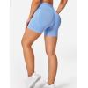 imageYEOREO Dora Seamless Scrunch Workout Shorts for Women High Waisted Butt Lifting Gym Yoga Biker ShortsLight Denim